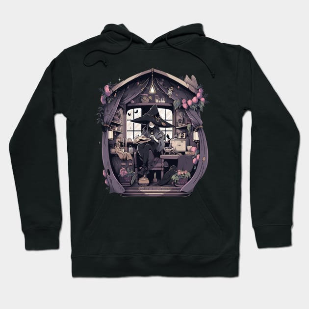 Cute Stay-at-Home Witch Hoodie by DarkSideRunners